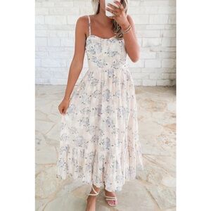 Floral White Maxi Dress